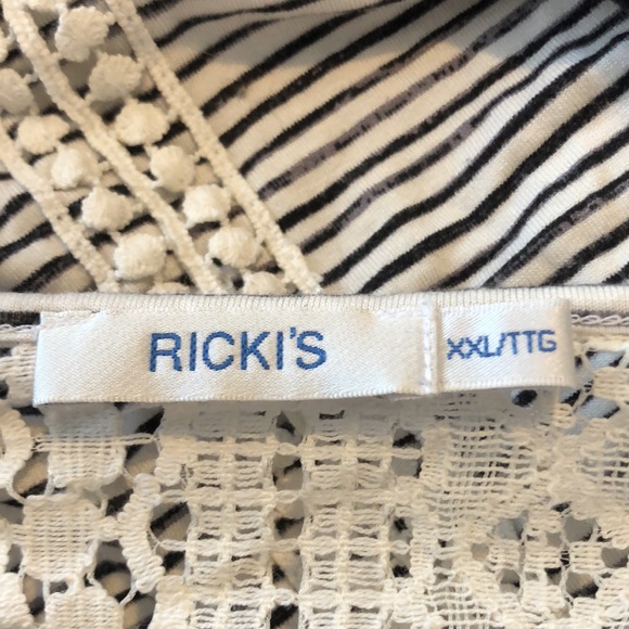 COPY - 2 for $15 Cute striped mixed media tunic tee shirt - Picture 5 of 10